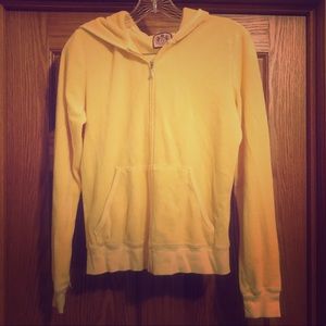 Juicy Couture yellow zip hoodie